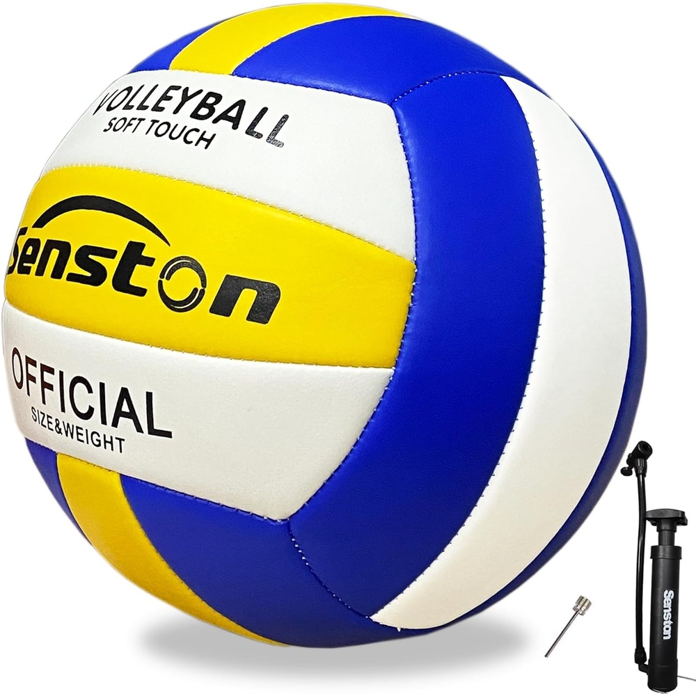 image:imageSenston Volleyball Official Size 5 Waterproof IndoorOutdoor Soft Volleyball for Youth Adults Beach Play Game Gym Trainingblue