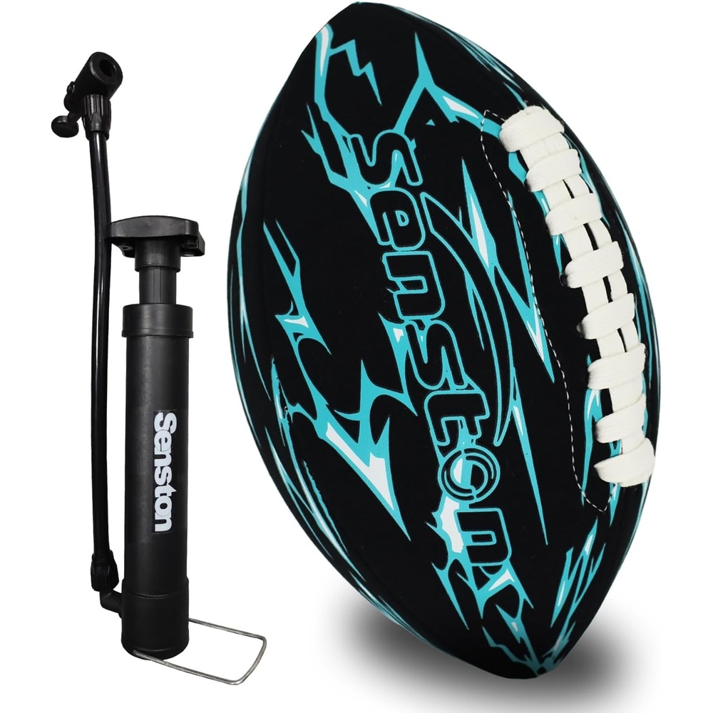 image:imageSenston Waterproof Football Durable Neoprene 925 for PoolSwimming Unbeatable value Includes pump amp needle Heavyduty double stitching Premium butyl bladder Versatile wet amp dry useBlue
