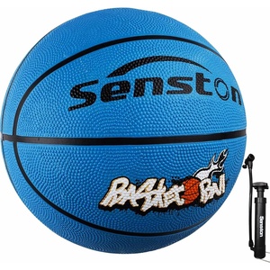 Senston Basketball Balls Size 3/5/6/7 Basketballs Indoor Outdoor 27.5/29.5 inch Basketball (Blue, 27.5”/Size 5)