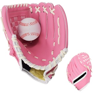 Senston Kids Youth Adult Baseball Glove, 10.5” Softball Mitt, Left/Right Hand Throw with Ball(Pink)