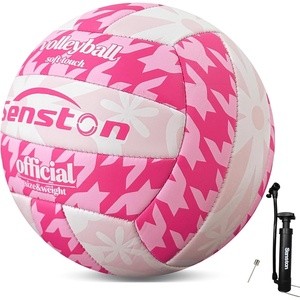 Senston Volleyball Official Size 5 – Waterproof Indoor/Outdoor Soft Volleyball for Youth Adults, Beach Play, Game, Gym, Training(Hot Pink)