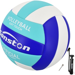 Senston Volleyball Official Size 5 – Waterproof Indoor/Outdoor Soft Volleyball for Youth Adults, Beach Play, Game, Gym, Training(green blue)