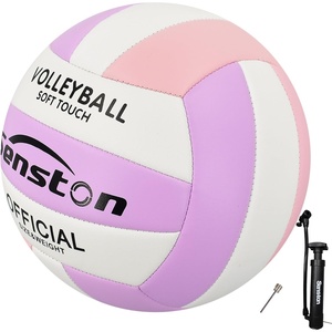 Senston Volleyball Official Size 5 – Waterproof Indoor/Outdoor Soft Volleyball for Youth Adults, Beach Play, Game, Gym, Training(purple pink)