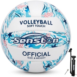 Senston Volleyball Official Size 5 Soft Waterproof for Indoor Outdoor Beach | Hard-wearing PVC, Fade-resistant, Anti-deform, Great Air Retention, Low Maintenance, Training Entertainment(Blue)
