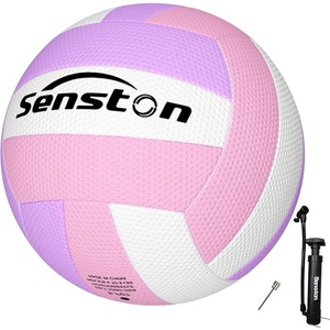 Senston Volleyball Official Size 5 Soft Waterproof for Indoor Outdoor Beach | Hard-wearing PVC, Fade-resistant, Anti-deform, Great Air Retention, Low Maintenance, Training Entertainment(Purple)
