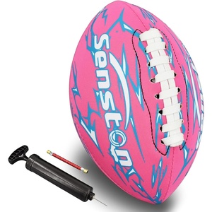 Senston Waterproof Football Durable Neoprene 9.25″ for Pool/Swimming | Unbeatable value; Includes pump & needle; Heavy-duty double stitching; Premium butyl bladder; Versatile wet & dry use(Pink)