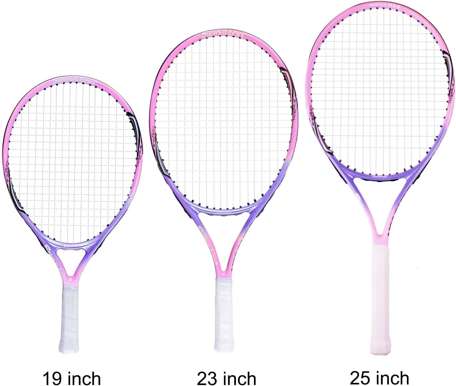 image:imageSenston 19 23 25 Kids Junior Tennis Racquet for Kids Children Boys Girls Tennis Rackets with Racket CoverPink