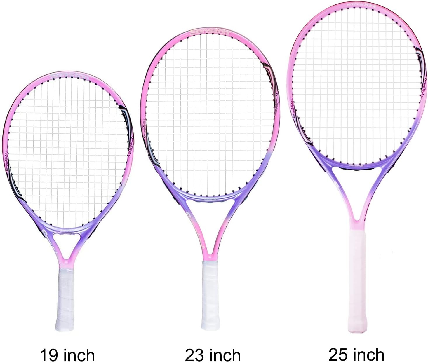 image:imageSenston 19 23 25 Kids Junior Tennis Racquet for Kids Children Boys Girls Tennis Rackets with Racket CoverPink