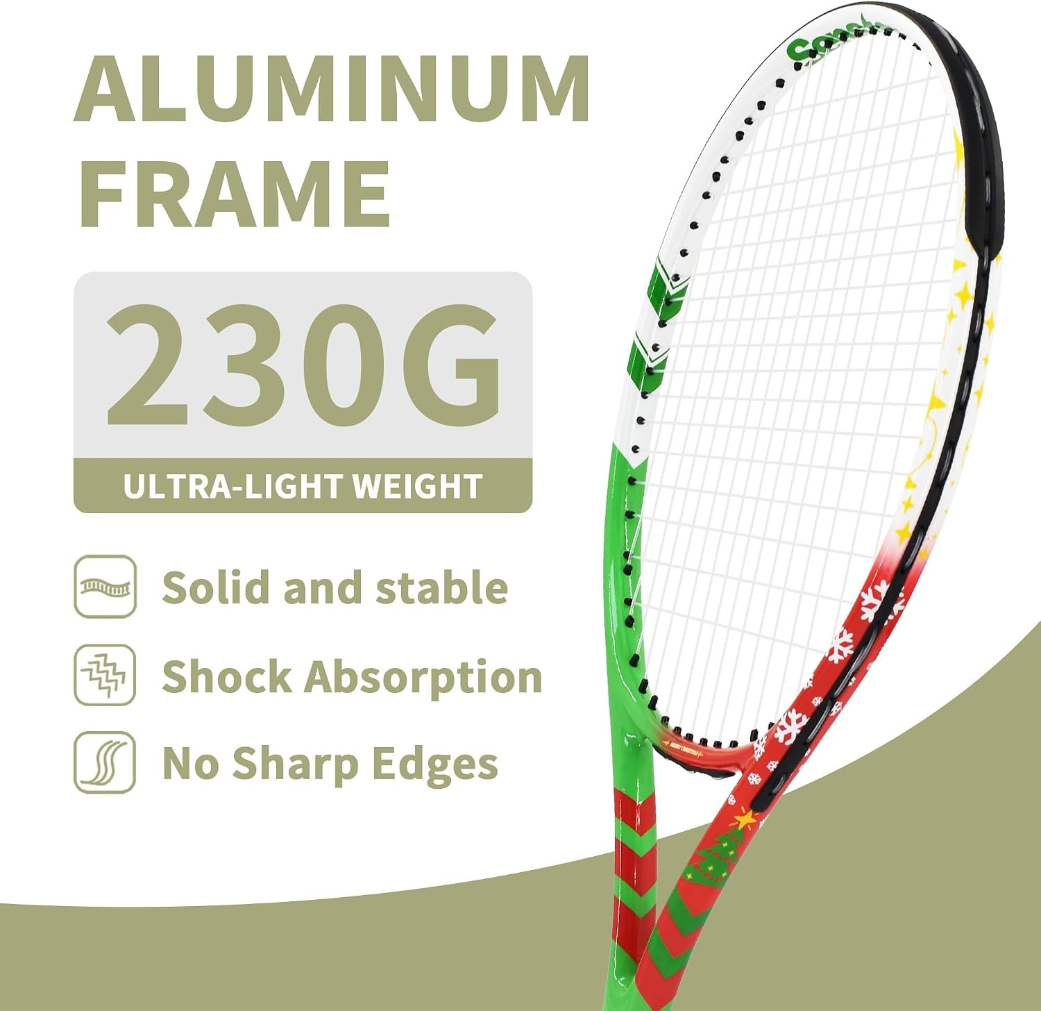 image:imageSenston 19 23 25 Kids Junior Tennis Racquet for Kids Children Boys Girls Tennis Rackets with Racket CoverRed