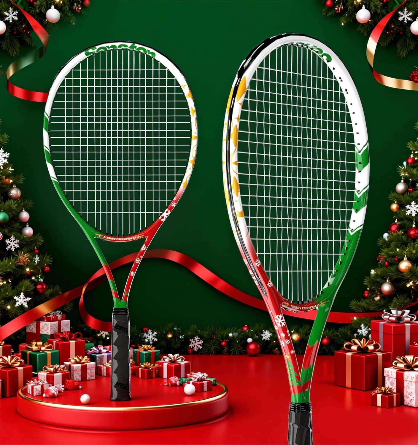 image:imageSenston 19 23 25 Kids Junior Tennis Racquet for Kids Children Boys Girls Tennis Rackets with Racket CoverRed
