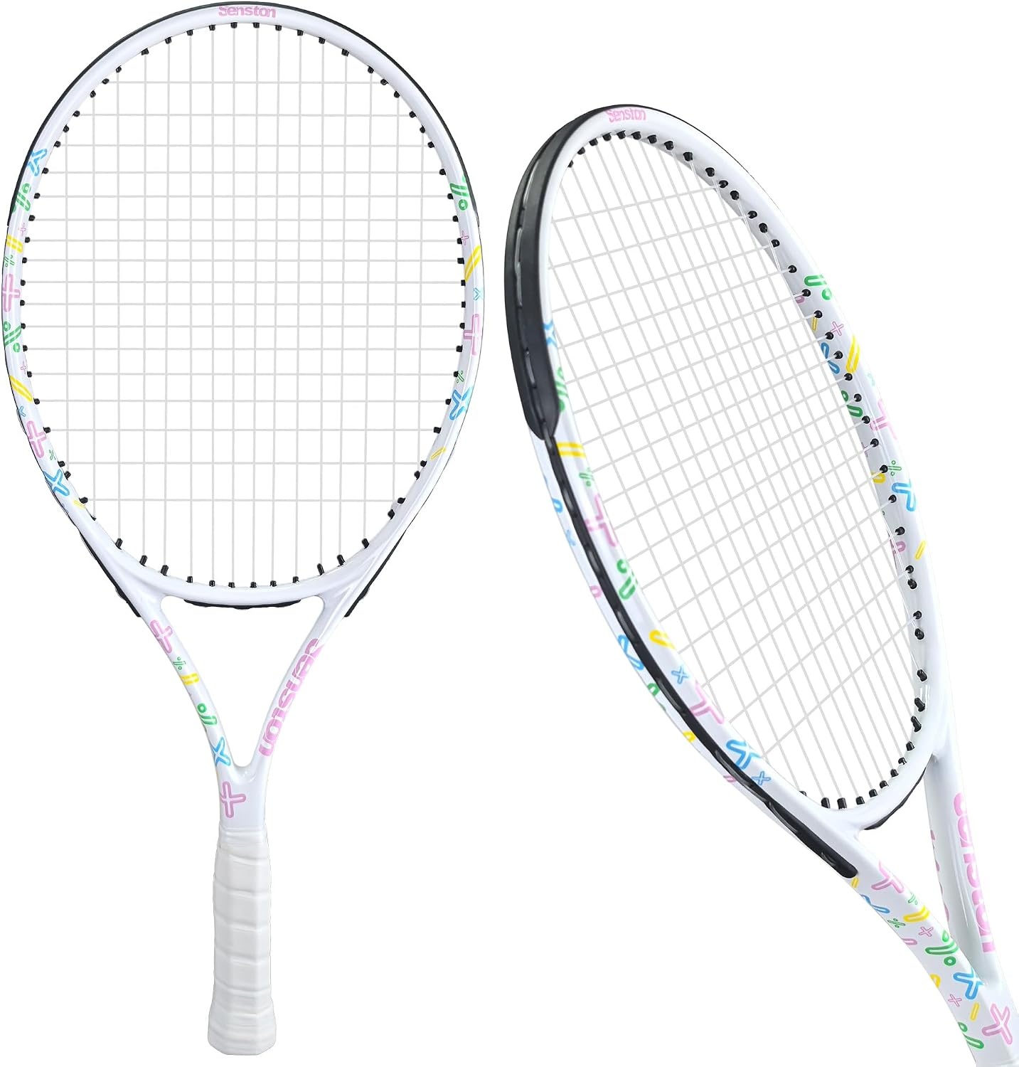 image:imageSenston 19 23 25 Kids Junior Tennis Racquet for Kids Children Boys Girls Tennis Rackets with Racket CoverWhite