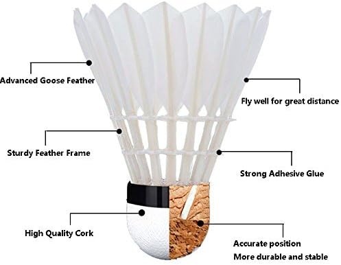 image:imageSenston A30 Badminton Shuttlecocks Sports Birdies Shuttlecock for Outdoor Indoor Sports Activities Badminton Birdies with High Stability and Durability Badminton Ball