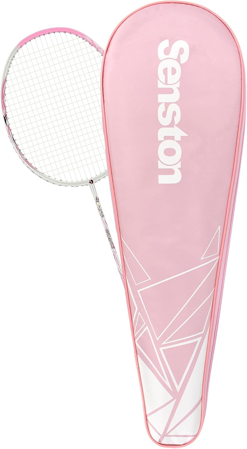 image:imageSenston Badminton Racket Cover Badminton Racket Bag with Adjustable Shoulder StrapPink