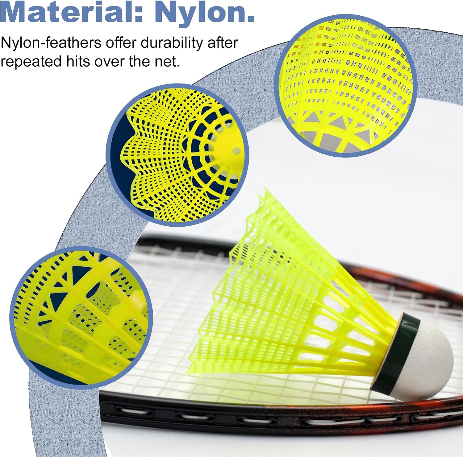 image:imageSenston Badminton Shuttlecocks Badminton Shuttlecocks Birdies Durability Stability Shuttlecock for Outdoor Indoor Sports ActivitiesTraining