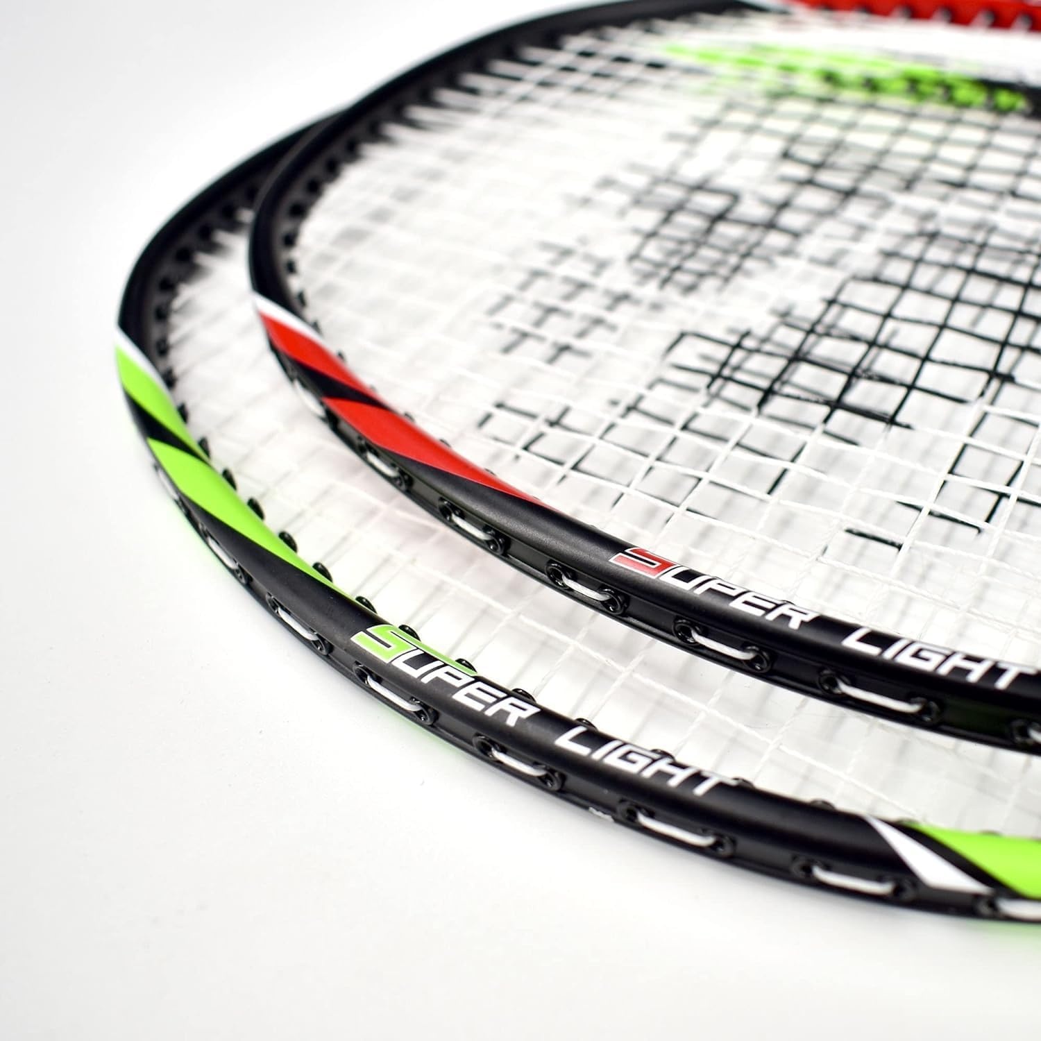 image:imageSenston Carbon Fiber Composite Badminton Rackets Set of 2 Lightweight PreStrung Racquets for Beginners Casual Outdoor Play amp Family Fun with Shuttlecocks Replacement Grips amp Carry Bag