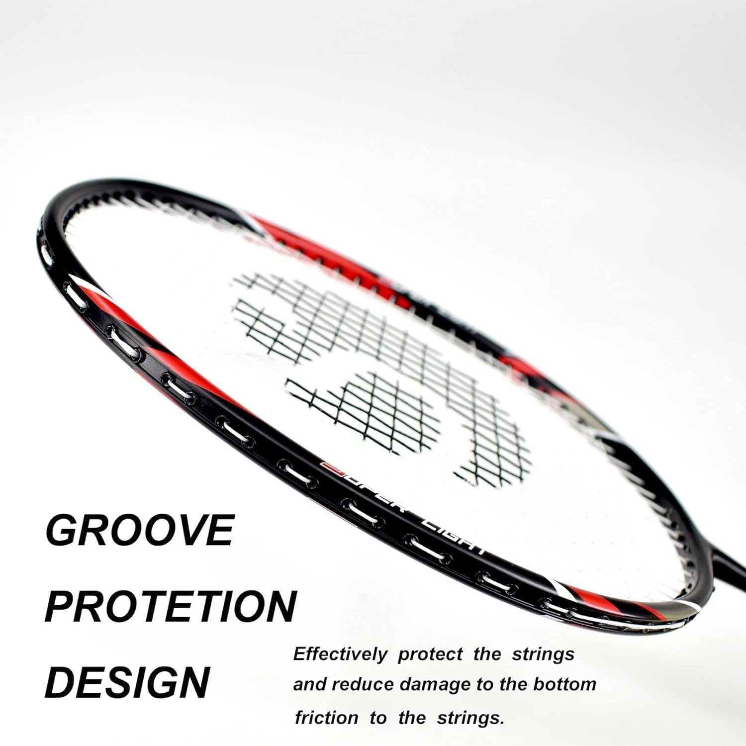 image:imageSenston Carbon Fiber Composite Badminton Rackets Set of 2 Lightweight PreStrung Racquets for Beginners Casual Outdoor Play amp Family Fun with Shuttlecocks Replacement Grips amp Carry Bag