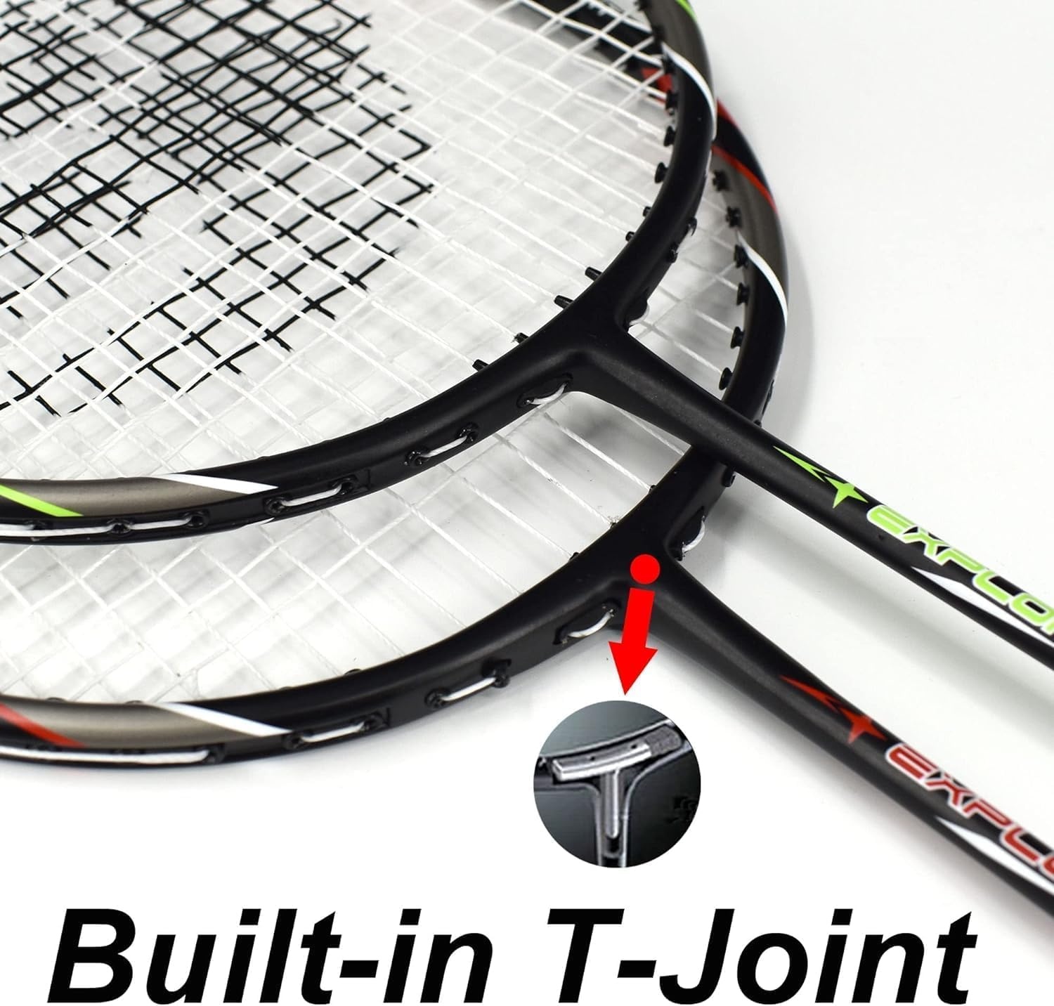 image:imageSenston Carbon Fiber Composite Badminton Rackets Set of 2 Lightweight PreStrung Racquets for Beginners Casual Outdoor Play amp Family Fun with Shuttlecocks Replacement Grips amp Carry Bag