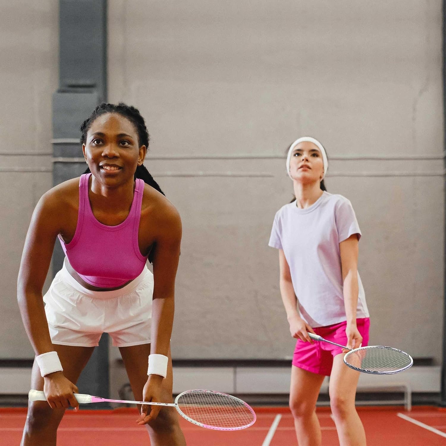 image:imageSenston CarbonFiber Badminton Racket 5U Badminton Racquet Single Professional Badminton Rackets370Pink
