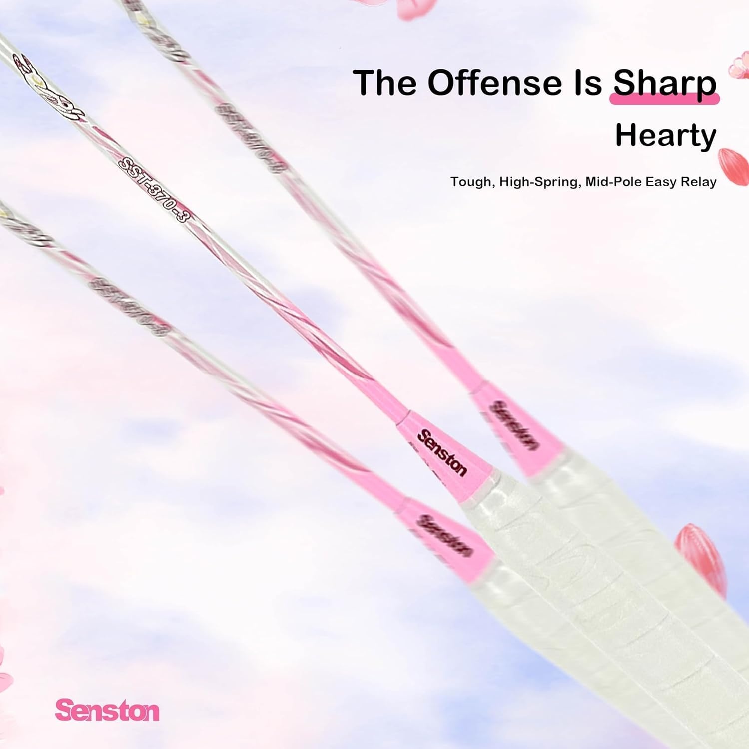 image:imageSenston CarbonFiber Badminton Racket 5U Badminton Racquet Single Professional Badminton Rackets370Pink