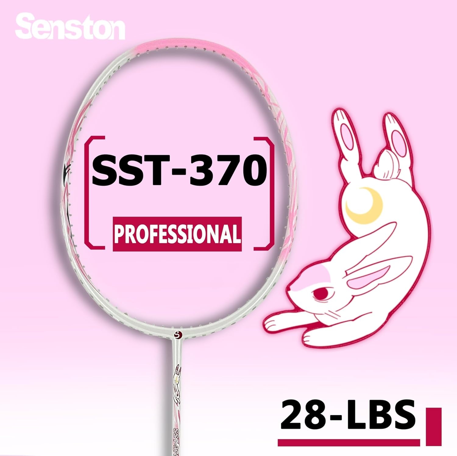 image:imageSenston CarbonFiber Badminton Racket 5U Badminton Racquet Single Professional Badminton Rackets370Pink