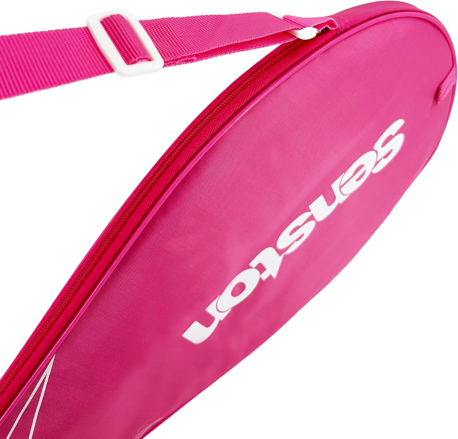 image:imageSenston Single Tennis Racket Cover Bag Fits 27Inch Rackets Adjustable Shoulder Strap Lightweight Portable Durable Side Zipper Oxford Fabric with PUPA Waterproof CoatingPink