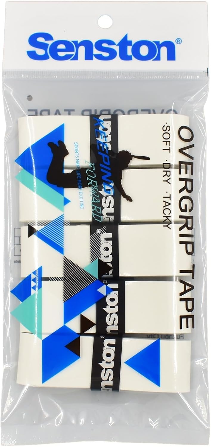 image:imageSenston Soft Tennis Racket Grip Tape Badminton Racquet Overgrip5 Pack White