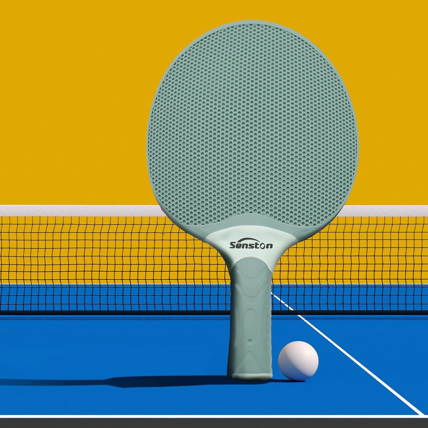 image:imageSenston Table Tennis Rackets SetProfessional Ping Pong Paddle Set for 4 Players Composite Rubber Table Tennis Paddles Indoor or Outdoor Gamesbluegreen