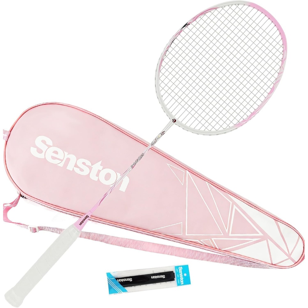 image:imageSenston CarbonFiber Badminton Racket 5U Badminton Racquet Single Professional Badminton Rackets370Pink