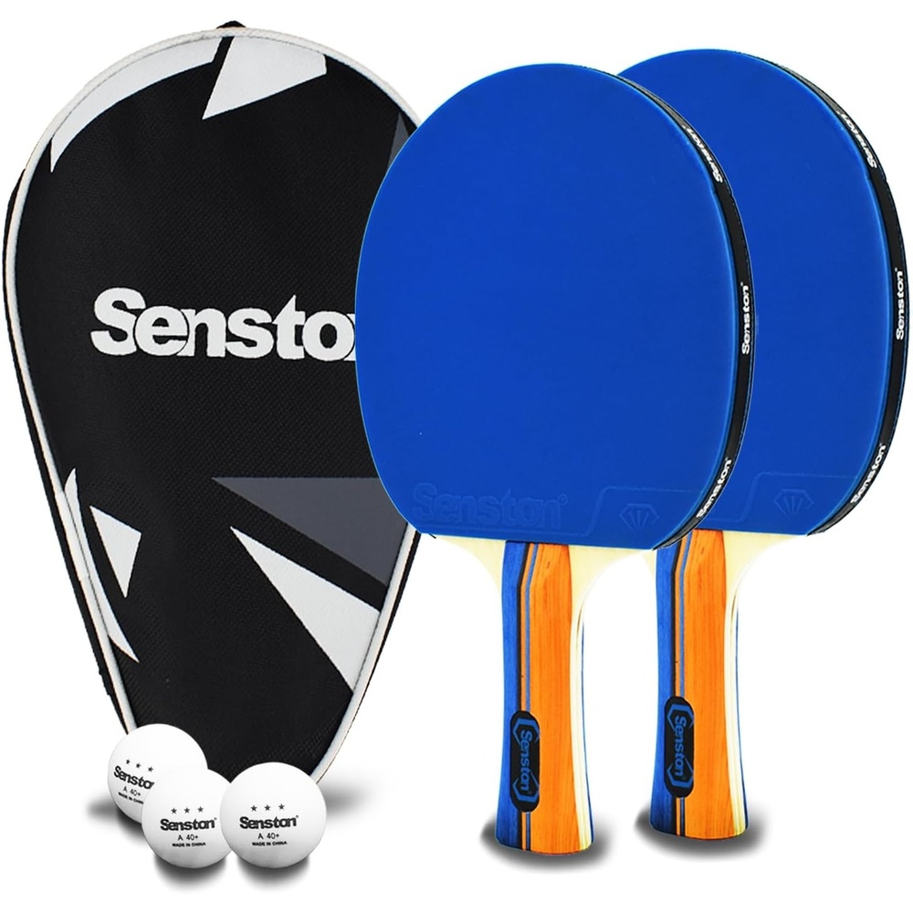 image:imageSenston Ping Pong Paddles Family Entertainment Set for Entertainment or Competition Ping Pong Paddle SetBlue