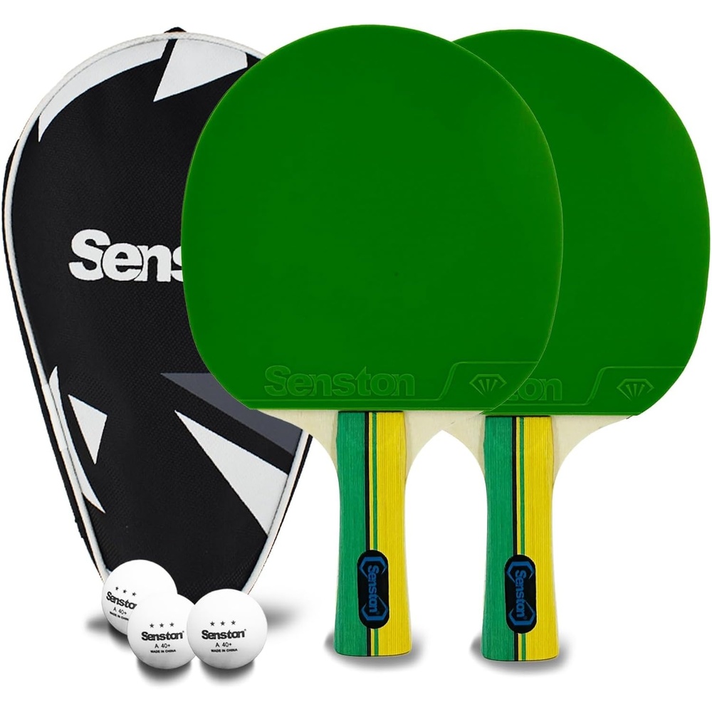 image:imageSenston Ping Pong Paddles Family Entertainment Set for Entertainment or Competition Ping Pong Paddle SetGreen