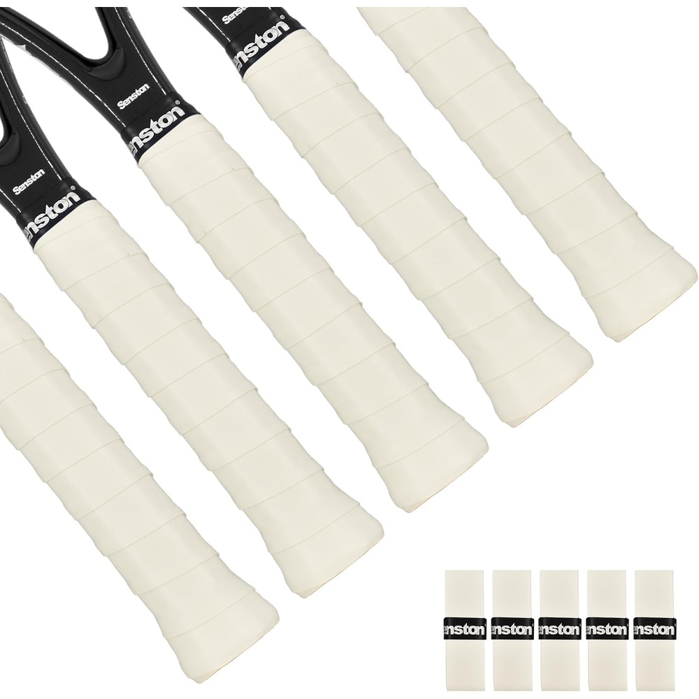 image:imageSenston Soft Tennis Racket Grip Tape Badminton Racquet Overgrip5 Pack White