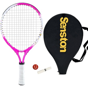 Senston Kids Tennis Racket Set (17 & 23 Inch) – 1 Pack Junior Tennis Racquet, Lightweight Aluminum Frame, Includes Cover(pink)